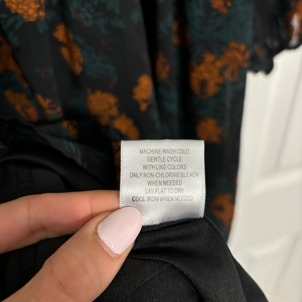 Modcloth Black and Orange Floral Midi Dress - Picture 8 of 9